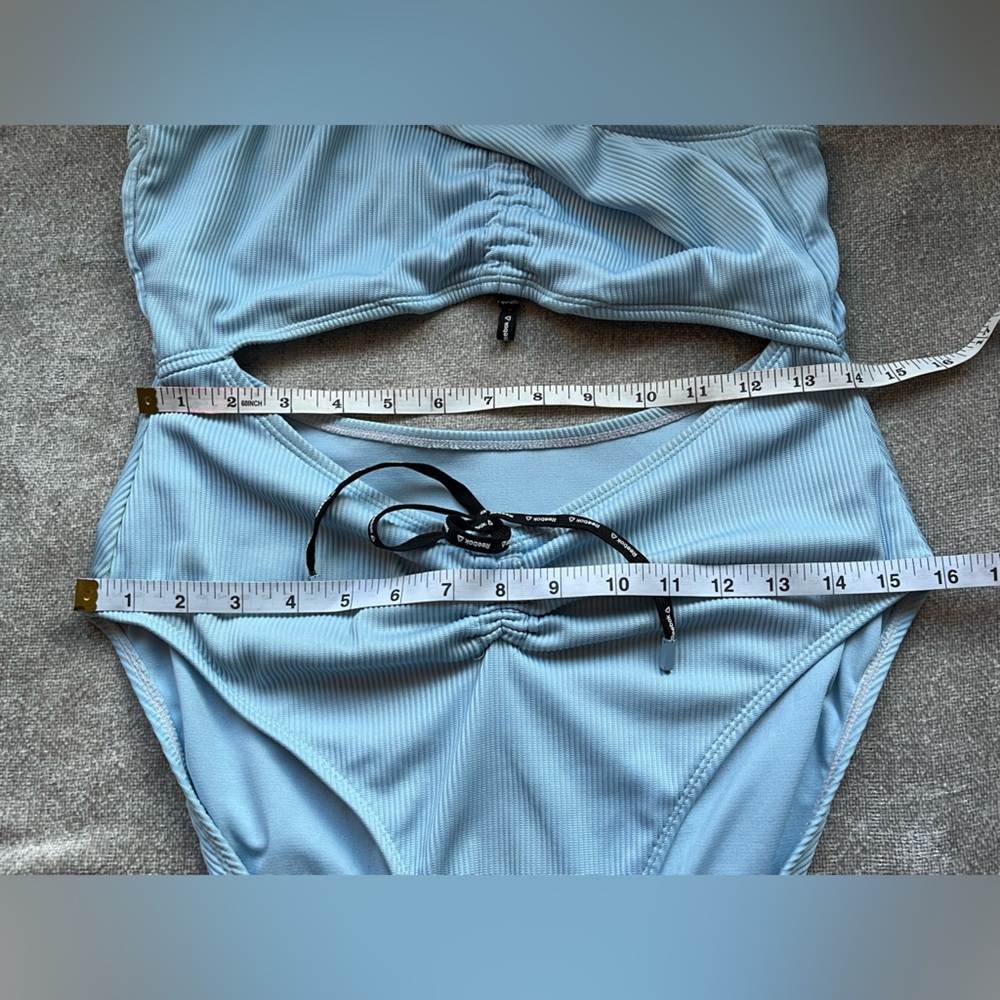 — 2/$5 — Reebok Drawstring Cutout One-Piece Racerback Swimsuit - Picture 12 of 16